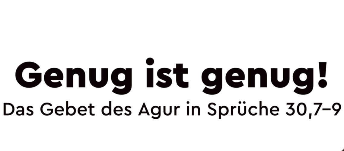 Das Gebet des Agur